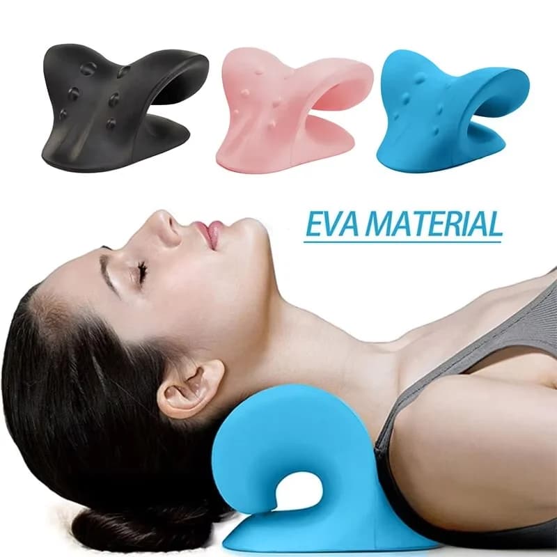 Oreiller de traction cervicale pour étirement du cou et des épaules