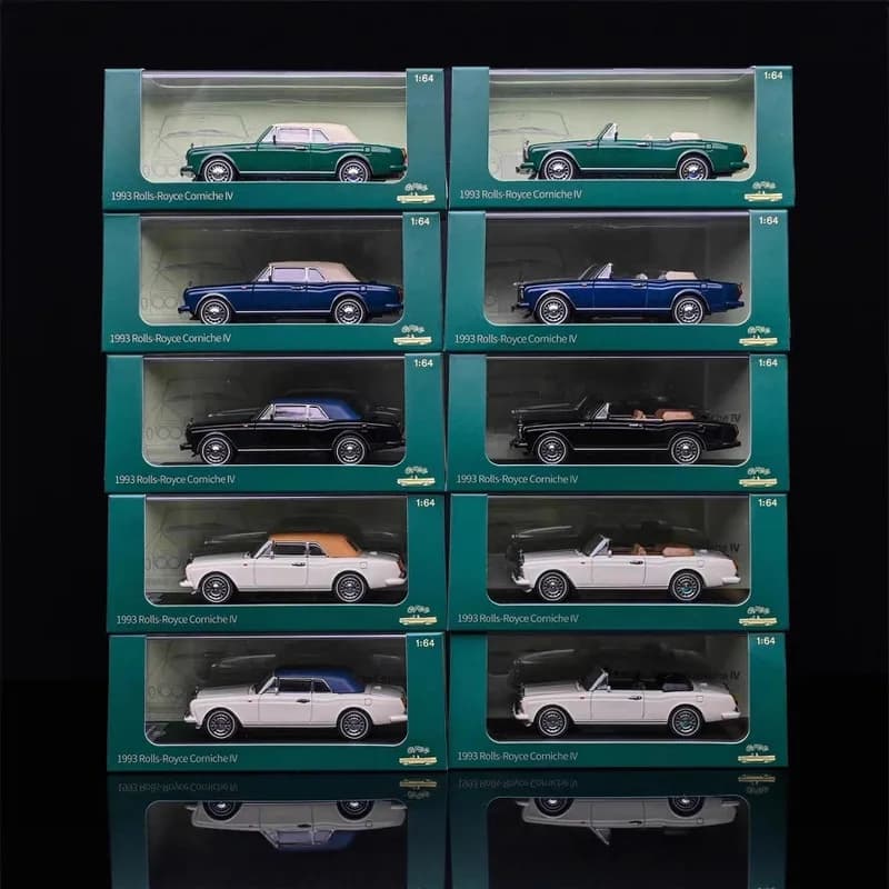 GFCC 1:64 Rolls-Royce Corniche IV 1993 Drophead Coupé Soft-Top Vintage Alliage Diecast Classique Luxe Convertible Modèle Collecteurs