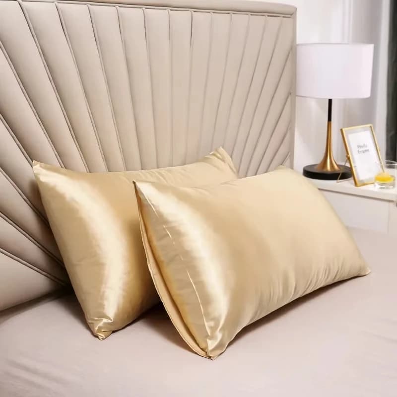 Taie d'oreiller en satin soyeux