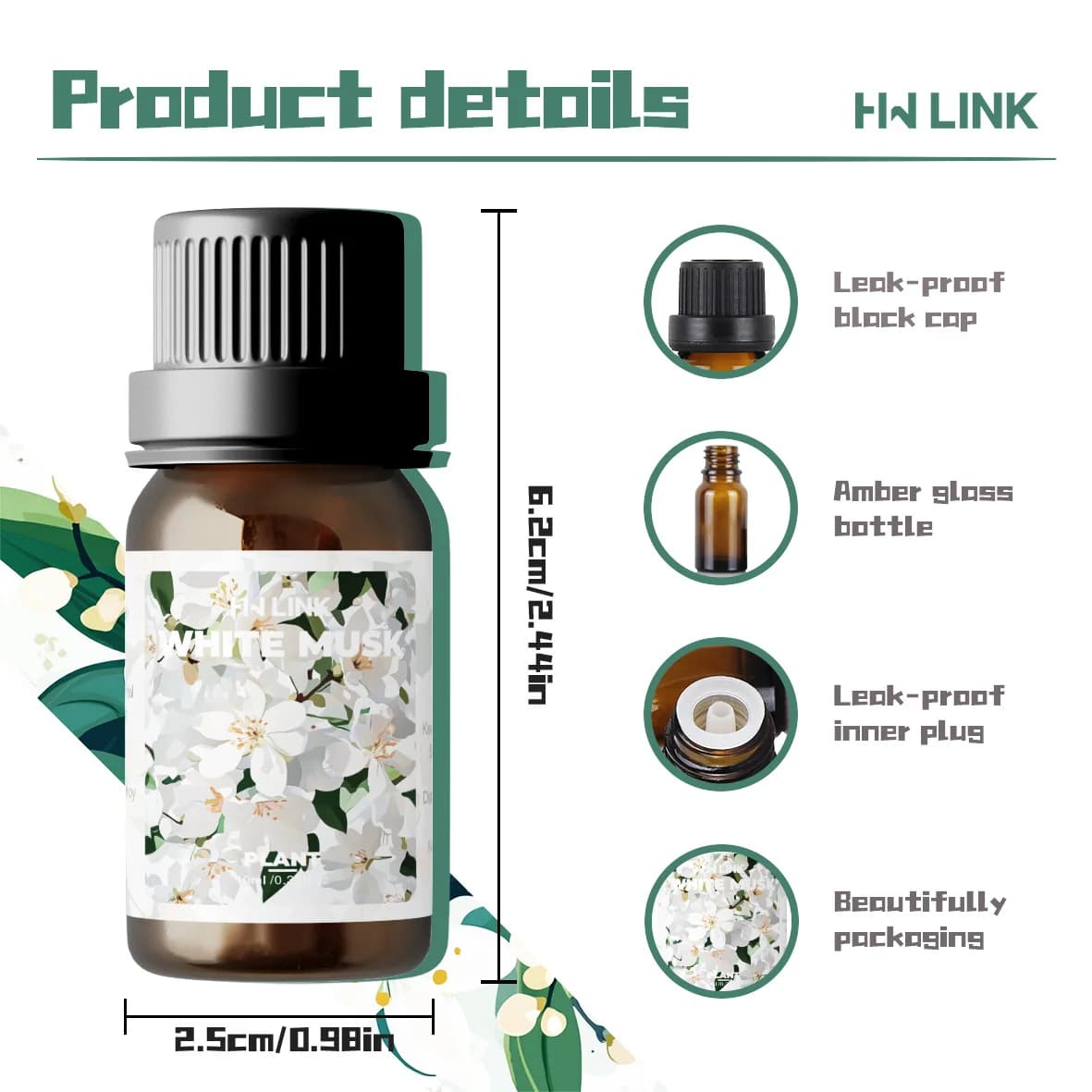 Huiles essentielles de musc blanc 10 ml pour femmes