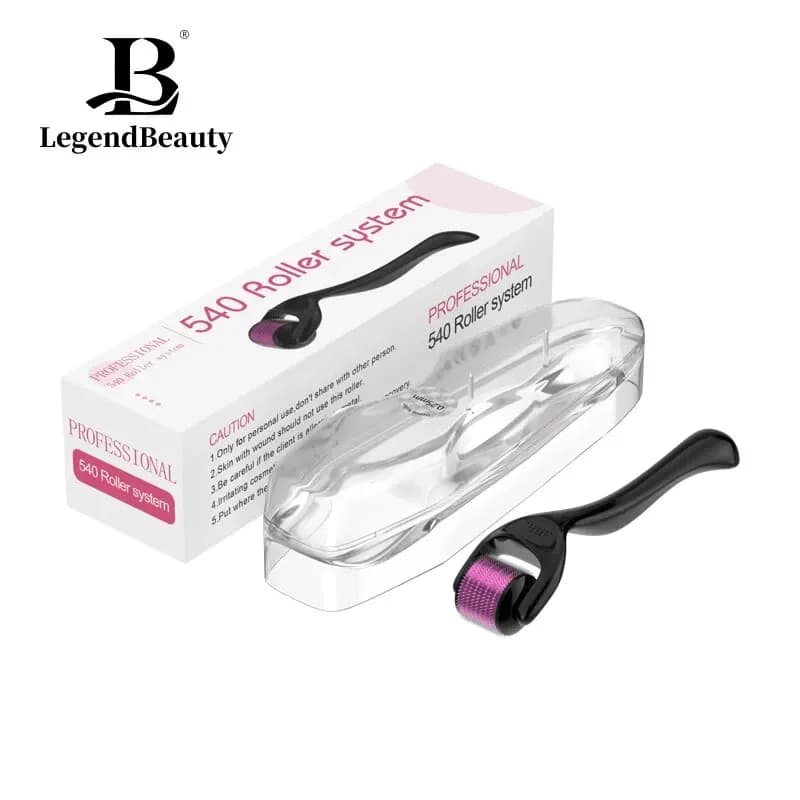 Rouleau de Massage professionnel à Micro aiguille Derma 540, pour soins de la peau, croissance de la barbe, croissance des cheveux