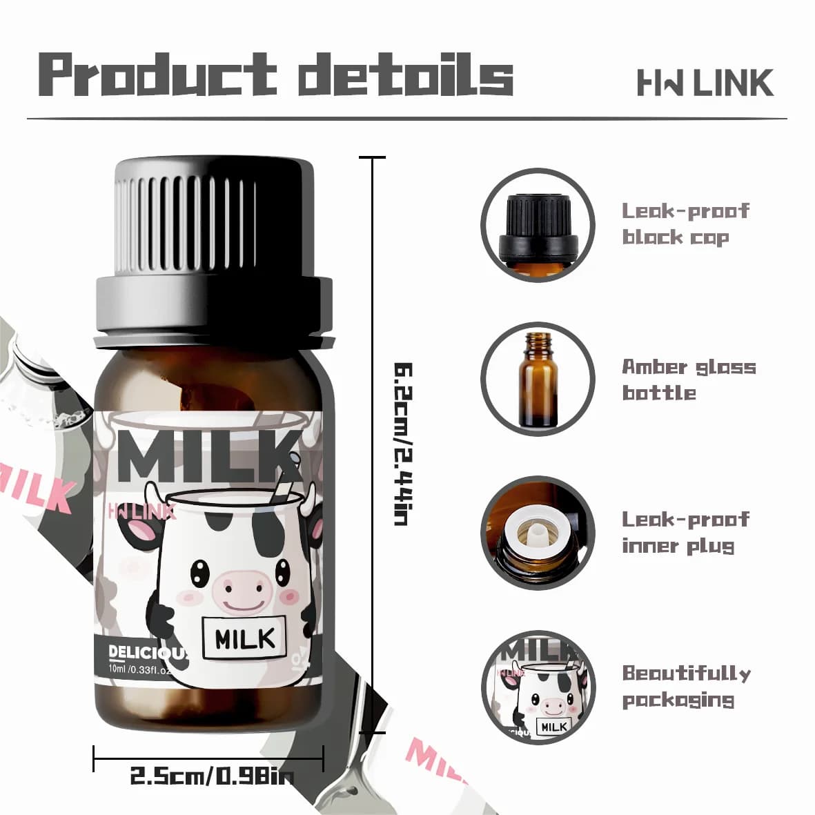 Huiles essentielles de lait 10ml, parfums de lait, soins de la peau, huile de Massage pour le corps, parfum pour femmes, huile pour bougies, fabrication de savon, humidificateurs