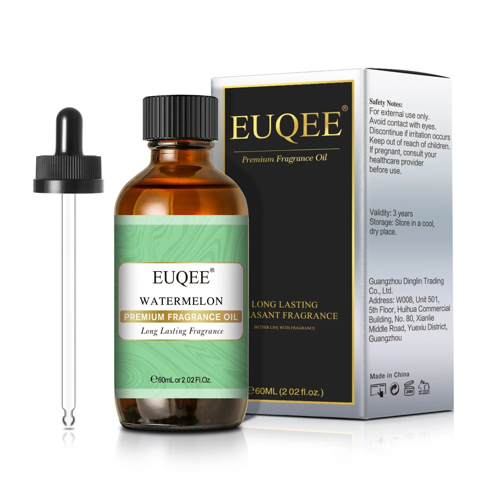 EUQEE Huile Essentielle Aromatique Noix de Coco Lilas Fresia Cuir Fraise Mangue Pastèque Thé Vert Huile Parfum pour Hommes et Femmes