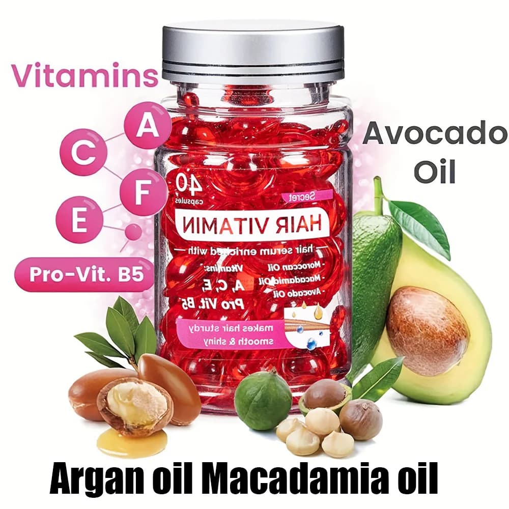 Huile d'argan d'arvazallia pour le traitement des cheveux, traitement et revitalisant, 80 Capsules, réparation des cheveux, huile capillaire Portable adaptée