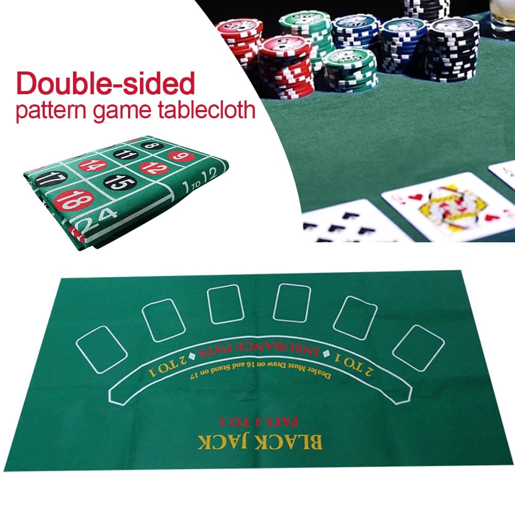 Polymère de jeu de poker double face, feutre de casino, Roll-up Craps, Blackjack, Roulette de casino, Brittop, Bar Party Board Game