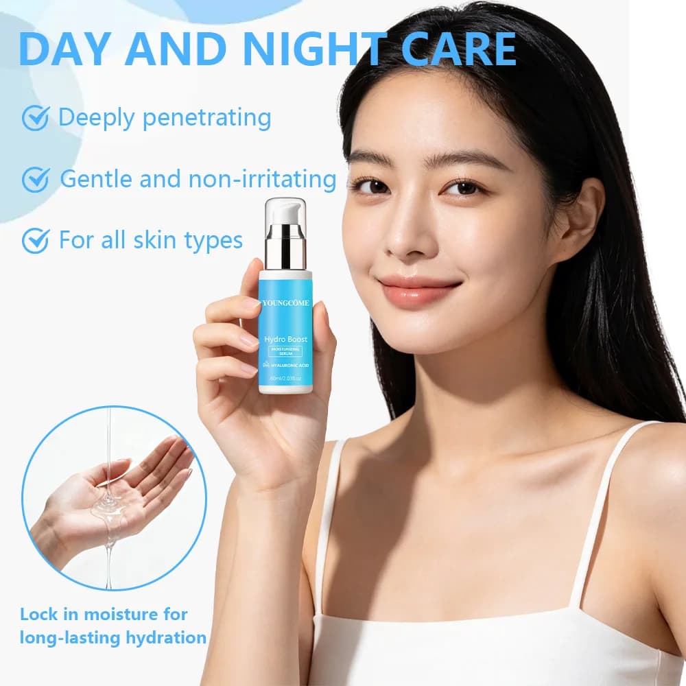 Sérum hydratant à l'acide hyaluronique Hydro Boost - Hydratation instantanée, non gras, absorption rapide, hydratation longue durée pour les peaux sèches