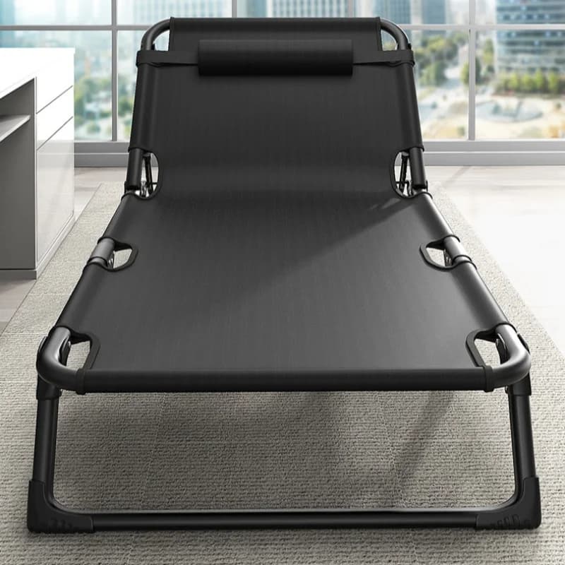 Lit pliant lit simple maison lit de sieste simple bureau lit de sieste en plein air chaise inclinable multifonctionnelle quatre vitesses réglables