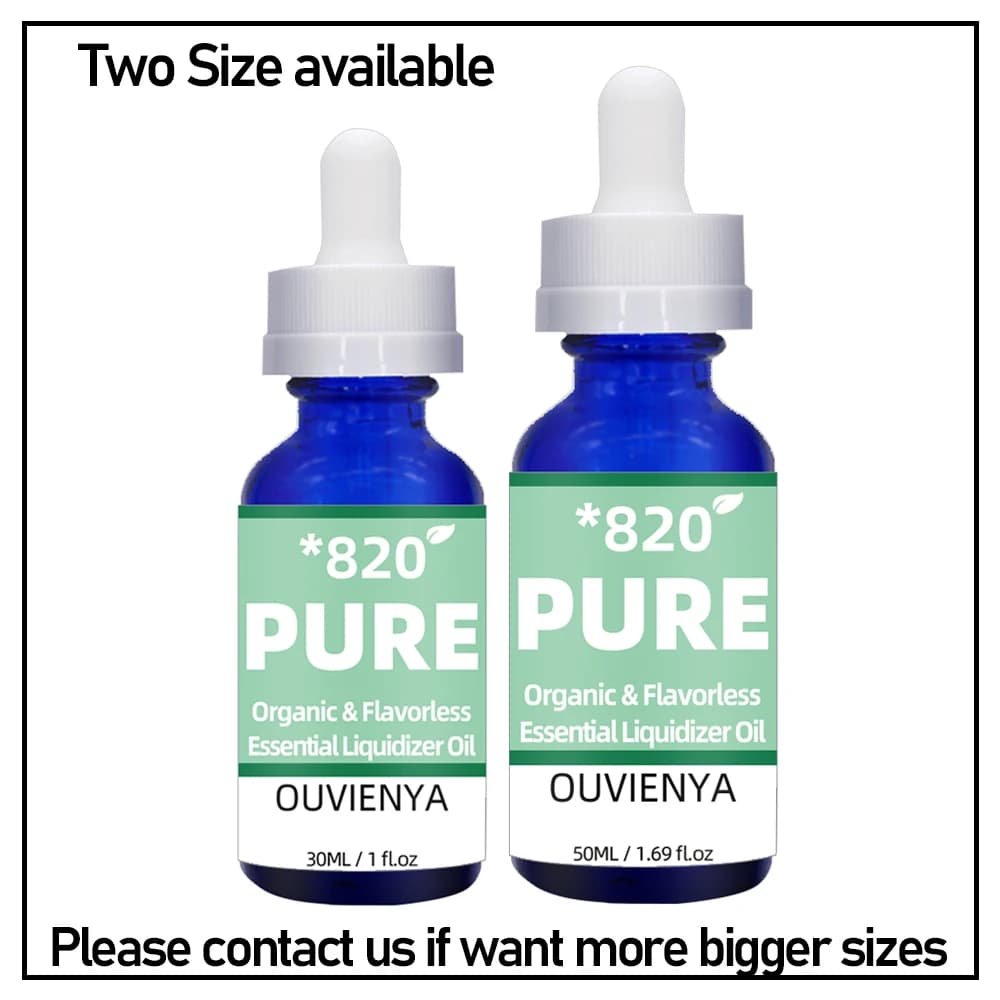 1 bouteille de plantes terpenes naturelles de 30 à 50 ml mélangent de l'huile essentielle avec un clair incolore et sans saveur comme liquideiseur pour rendre plus lisse