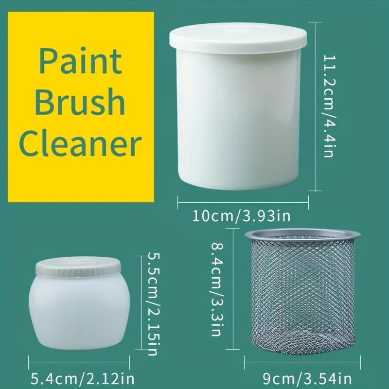 Nettoyant pour pinceaux à peinture, nettoyant pour pinceaux Portable anti-fuite avec couvercle et filtre, peinture à l'huile, aquarelle, peinture acrylique pour adultes