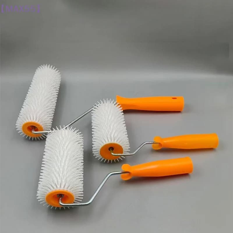 【MAX-55】1 pièce 10/16/24CM Rouleau brosse à pointes anti-mousse pour lissage de sol en latex