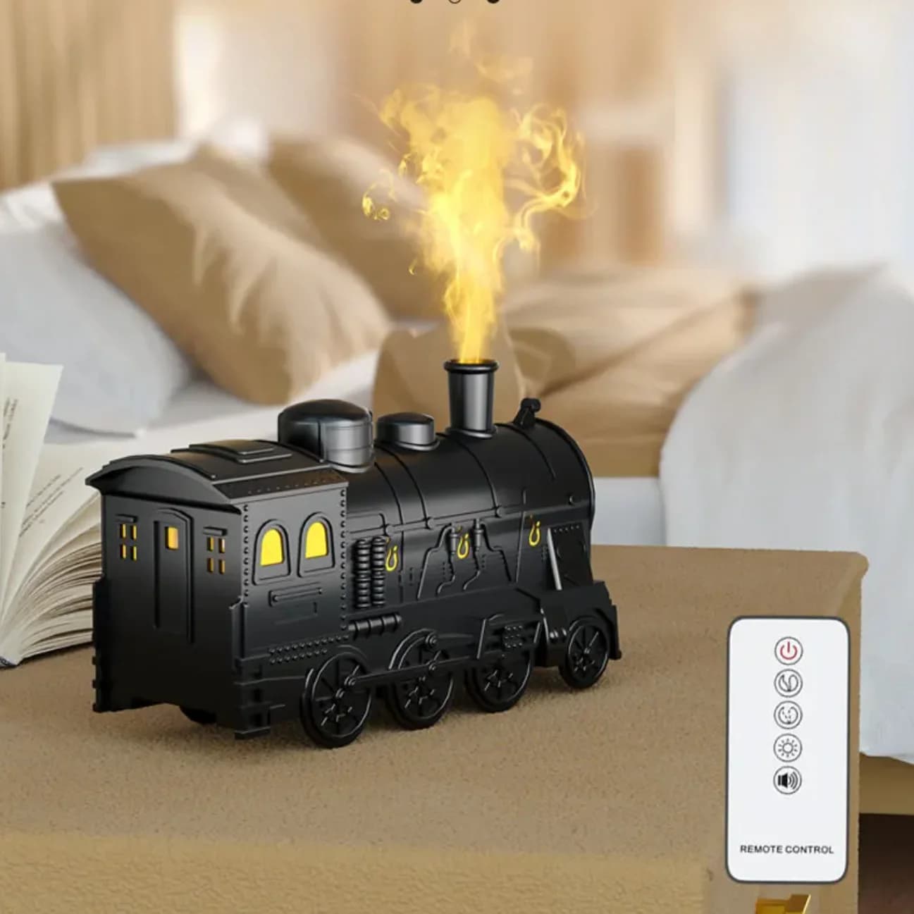 Train humidificateur d'air diffuseurs d'aromathérapie ultrasonique brumisateur parfum huile essentielle arôme diffuseur télécommande éclairage