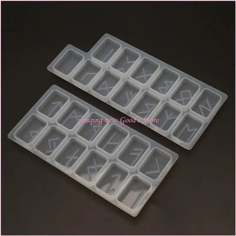 57QA Futhark – moules moulage symboles énergétiques, pour bricolage, outil fabrication pendentifs bijoux