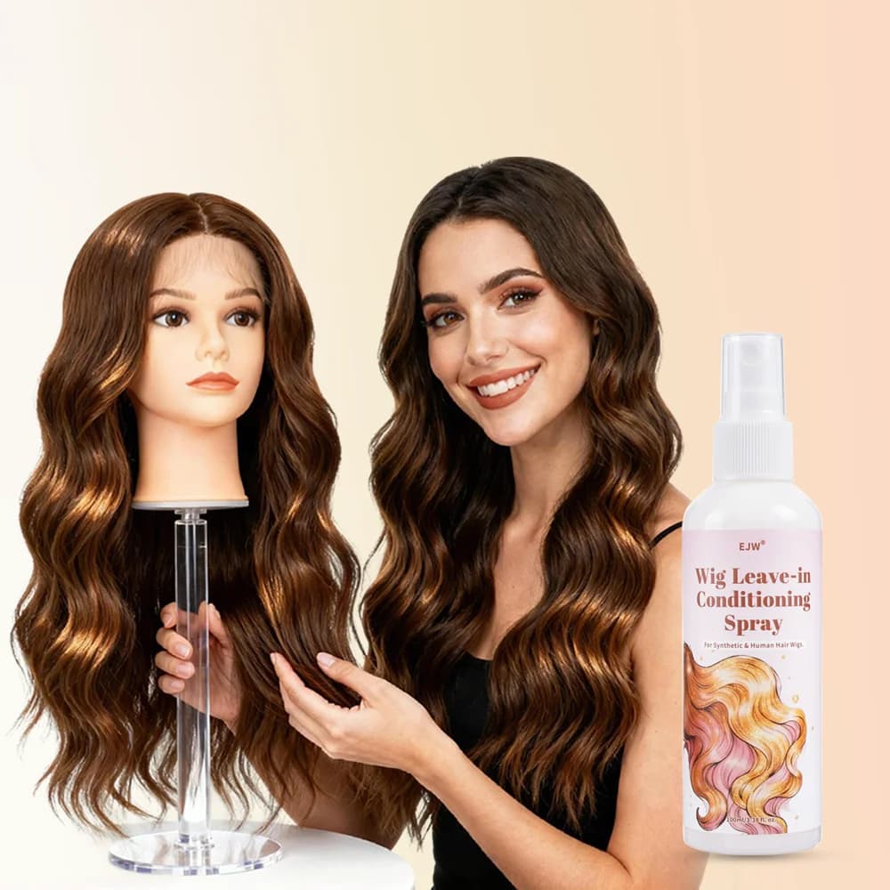 Huile capillaire en spray pour perruques, hydrate et lisse, anti-frisottis, facilite le peignage, prolonge la durée de vie des perruques, parfum longue durée 48H.