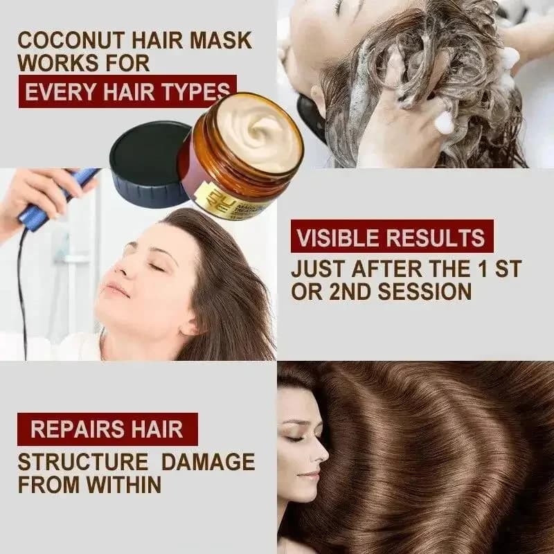 Masque capillaire magique à la kératine, 120ml, protéine, redressage, réparation, sec, crépus, endommagé, Pro, doux, lisse, brillant, soin hydratant en profondeur