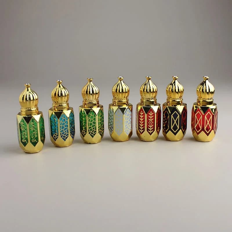 20/50 pièces Nouveaux flacons roll-on en verre vides de 3/6/12 ml pour huile Attar / huile essentielle / parfum avec applicateur en verre / bille roulante