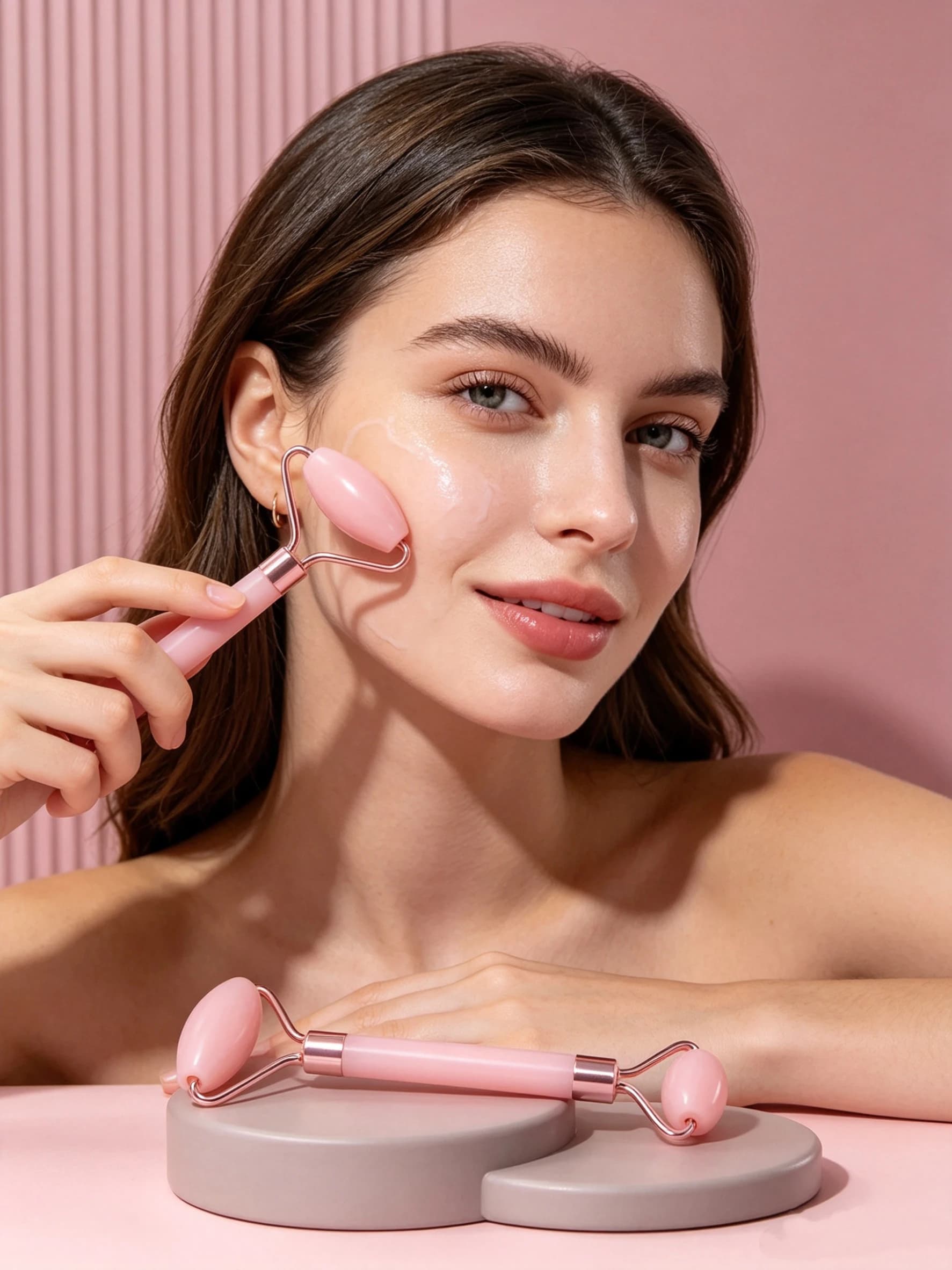 Rouleau de massage facial en résine pour le visage, le cou et les yeux – Outil de soin et de beauté pour le corps et les muscles