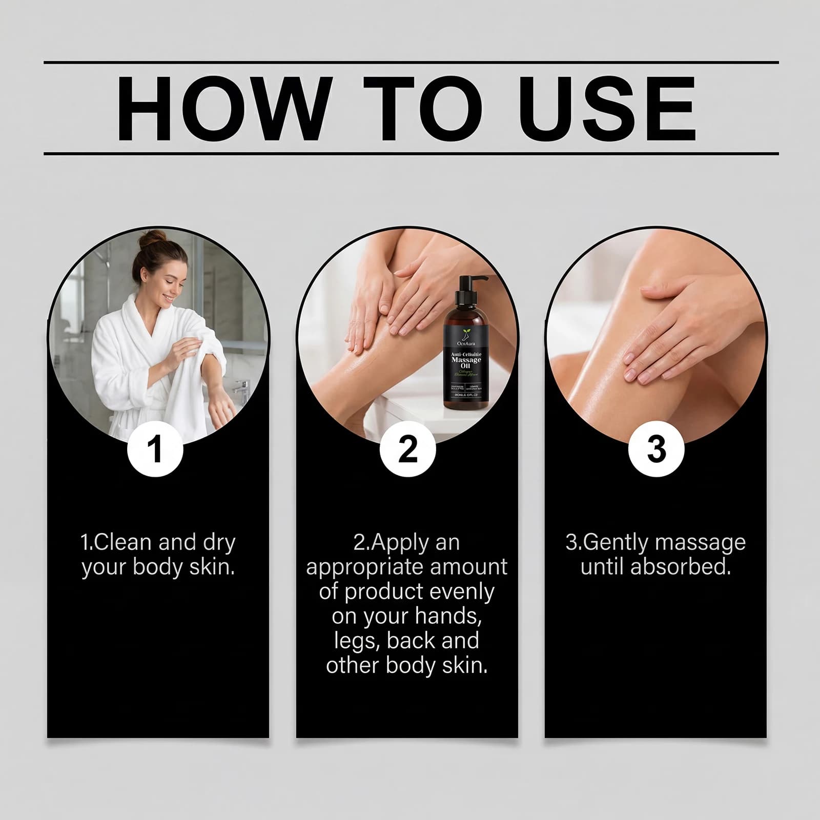 Huile de massage anti-cellulite 240 ml
