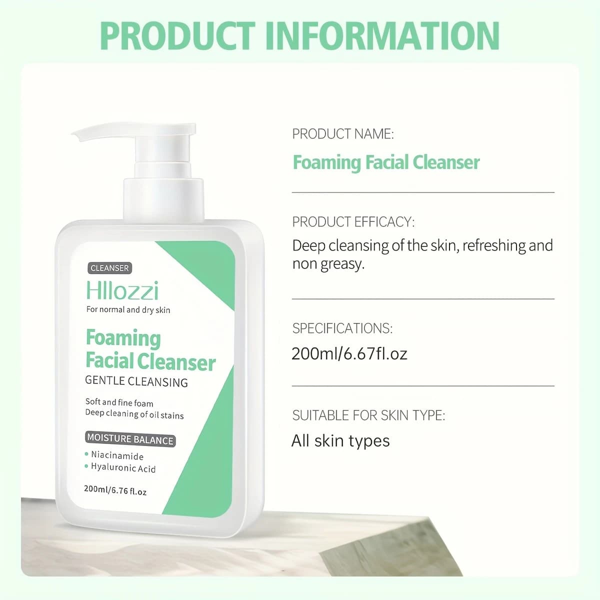 Niacinamide nettoyant pour le visage nettoyage acné contrôle de l'huile dissolvant de points noirs rétrécissement des Pores supprimer la graisse soins de la peau