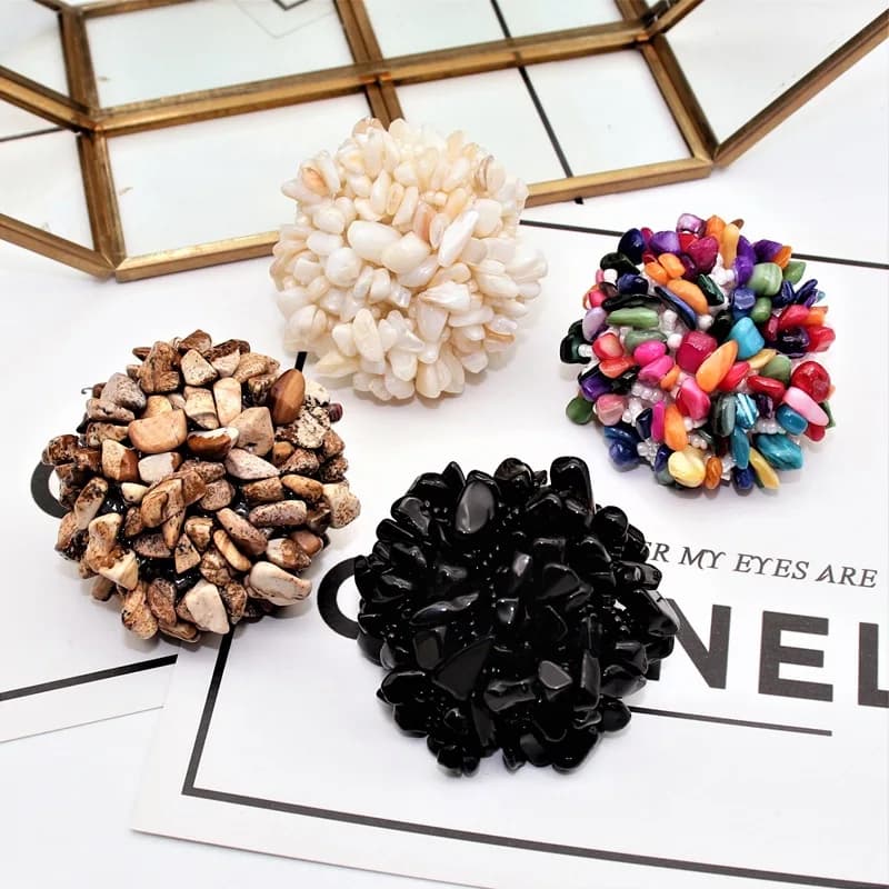 Boutons en pierre naturelle de haute qualité, bricolage de vêtements, chaussures et chapeaux, accessoires de décoration, 1 pièce/sac