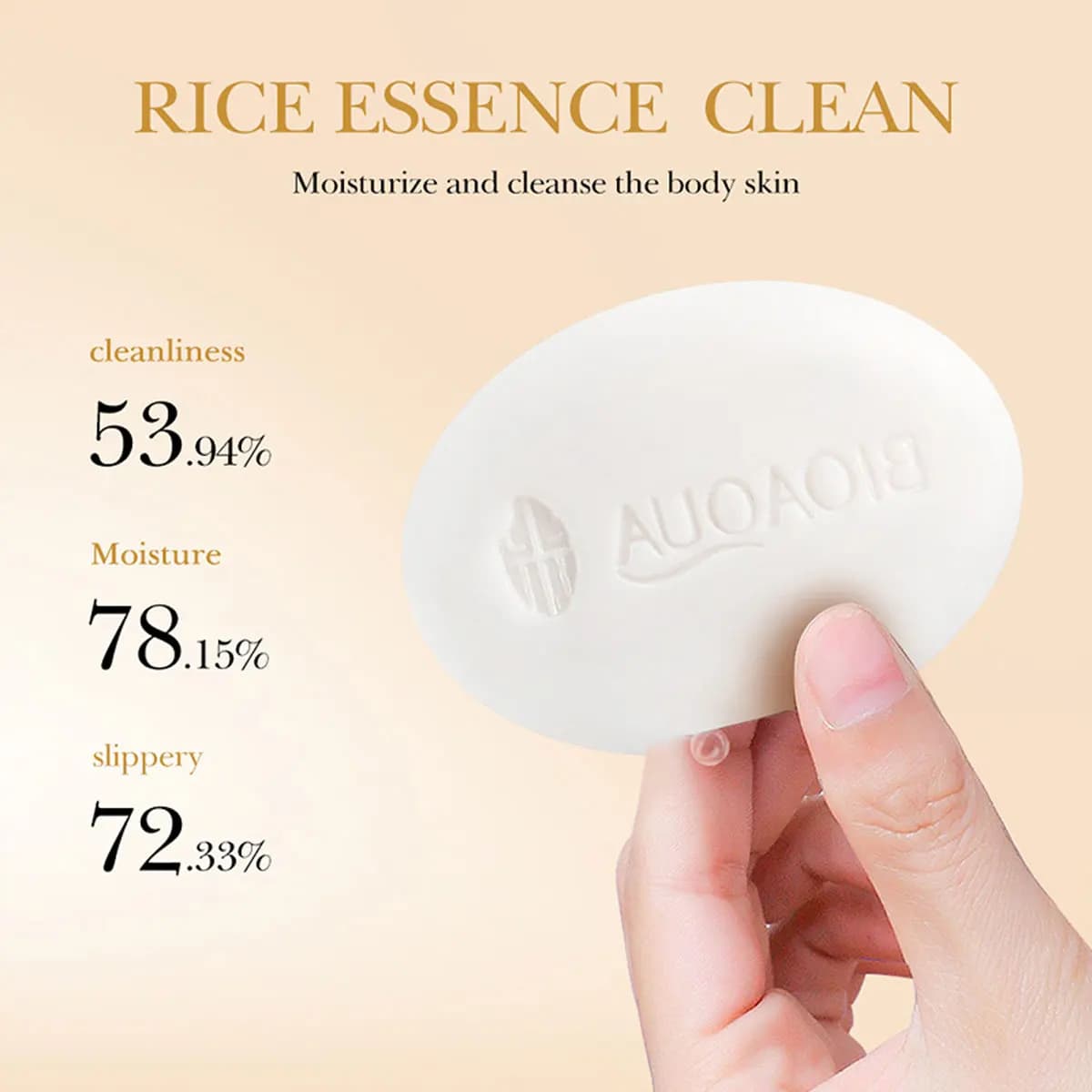 Essence originale de riz nettoyage en profondeur, savon nettoyant hydratant nourrissant pour le visage, contrôle de l'huile rafraîchissant, savon pour les mains