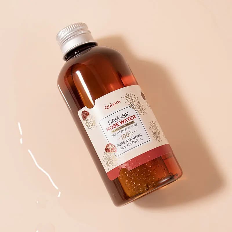 Eau de Rose pour le visage, Toner pour le visage, Essence de pétales de Rose organiques, sérum hydratant, rafraîchit, élastique, rétrécit les Pores, soins pour la peau