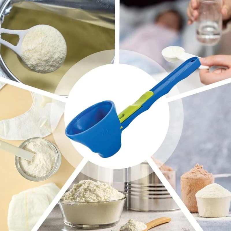 Cuillère à mesurer 2 en 1 avec entonnoir, cuillères de cuisine, cuillère à entonnoir pour mesurer le café, entonnoir de poudre de protéines pour café, produits secs