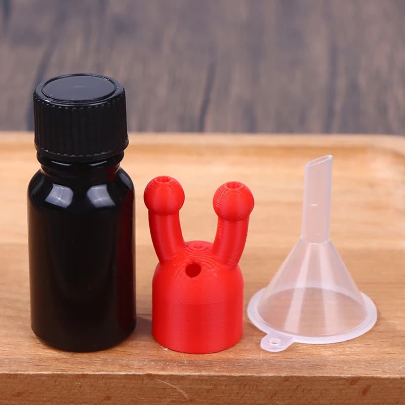 Nouvel inhalateur d'huiles essentielles anti-fuite, mini inhalateur d'huiles essentielles et de parfums, flacon distributeur avec bouchon rouge, inhalateur d'huiles essentielles