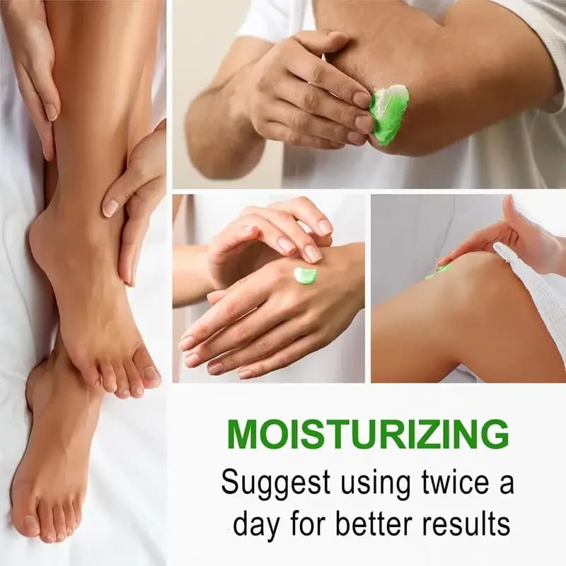 YUITIKUE Crème pour les pieds à l'huile d'arbre à thé 100g - Hydratant multi-usage pour pieds, mains, genoux et coudes, Soin doux avec vitamine E et aloès