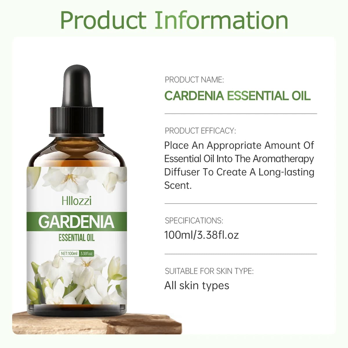 L'huile essentielle de gardénia convient aux soins de la peau, au bain, aux cheveux, aux cils et au diffuseur de parfum, adapté à tous types de peau.