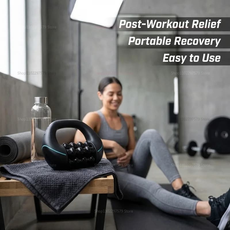 Masseur à rouleaux électrique portatif – 3 vitesses de massage par tapotement pour la relaxation musculaire de tout le corps, masseur à rouleaux pour fascia