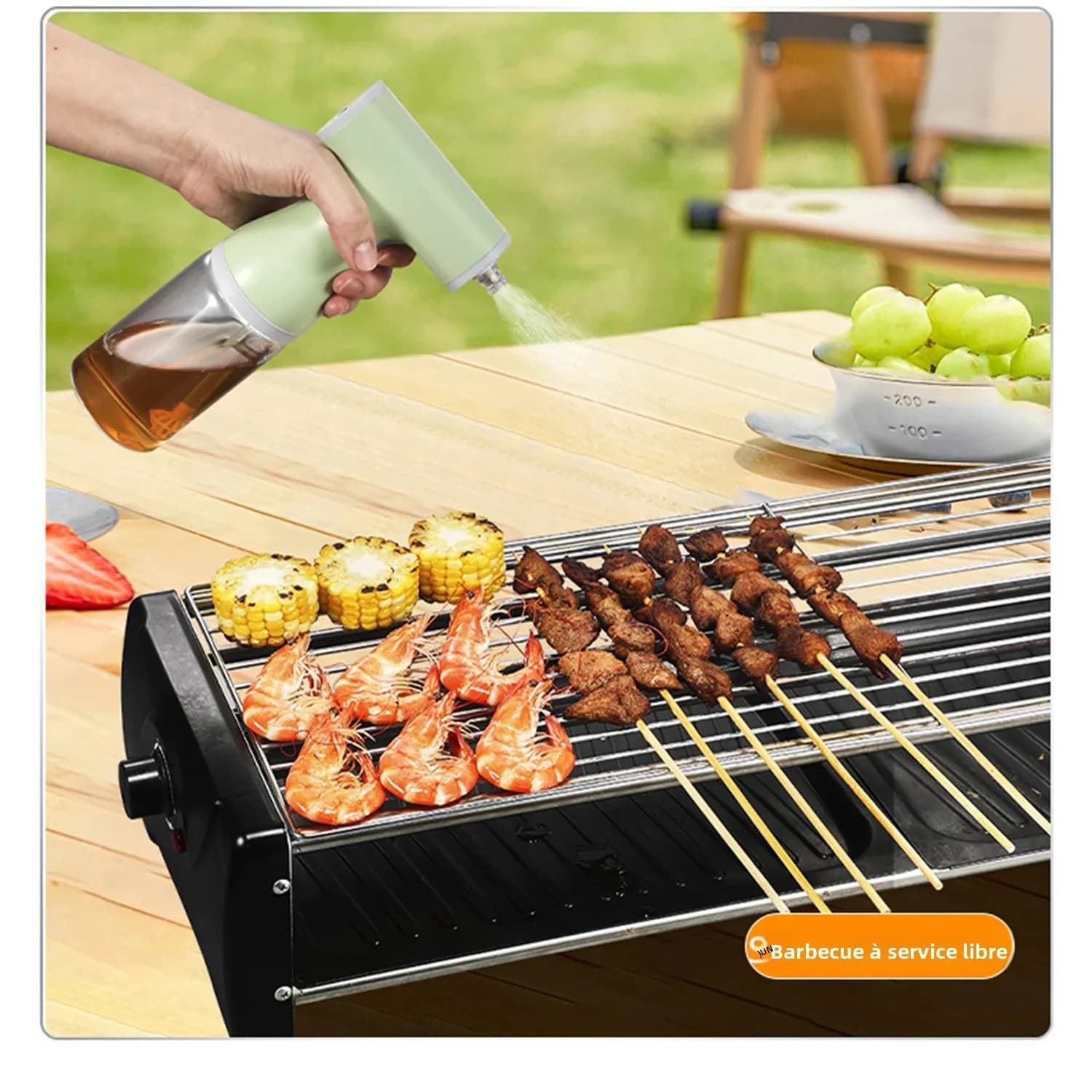 Bouteille pulvérisateur d'huile électrique – Outil de contrôle d'huile double mode pour une cuisine saine, qualité alimentaire, facile à nettoyer, idéal pour frire et grillades