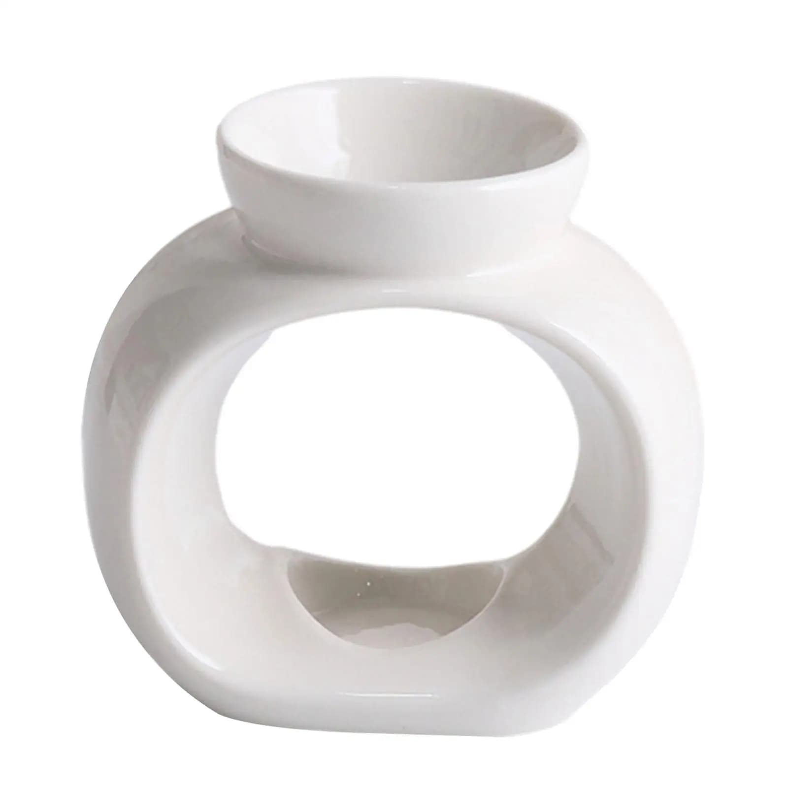 Brûleur d'Huiles Essentielles en Porcelaine, Encensoir Décoratif, Chauffe-sexuellement, Brûleur d'Arôme pour Jardin, Salon, Porche, Bureau