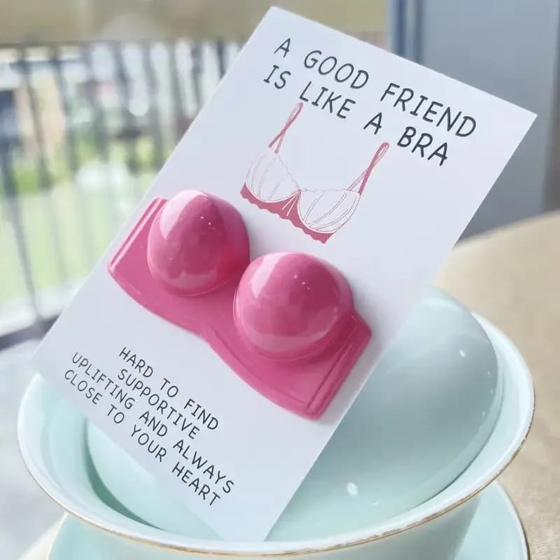1 carte d'encouragement au déclenchement : un bon ami est comme un soutien-gorge – Parfaite pour le nouvel an, le carnaval, le Thanksgiving, la remise des diplômes, Chri