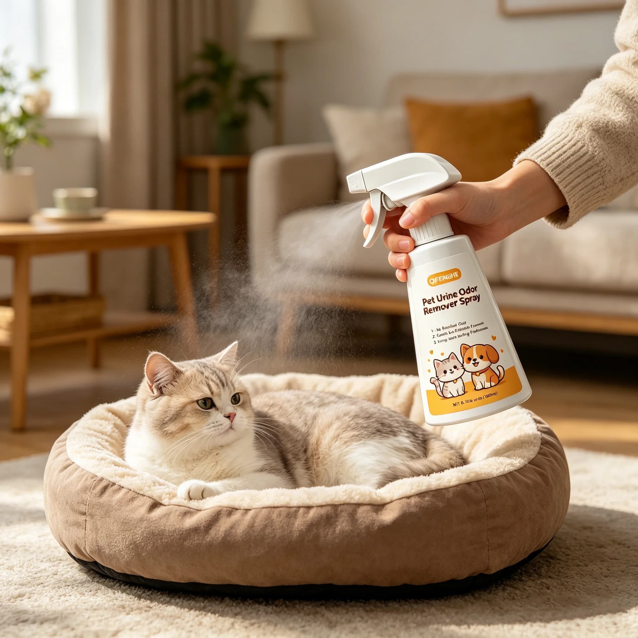 Spray anti-odeurs d'urine pour animaux de compagnie, formule douce mais efficace sans odeur résiduelle, fraîcheur longue durée toute la journée pour chats, chiens, maison