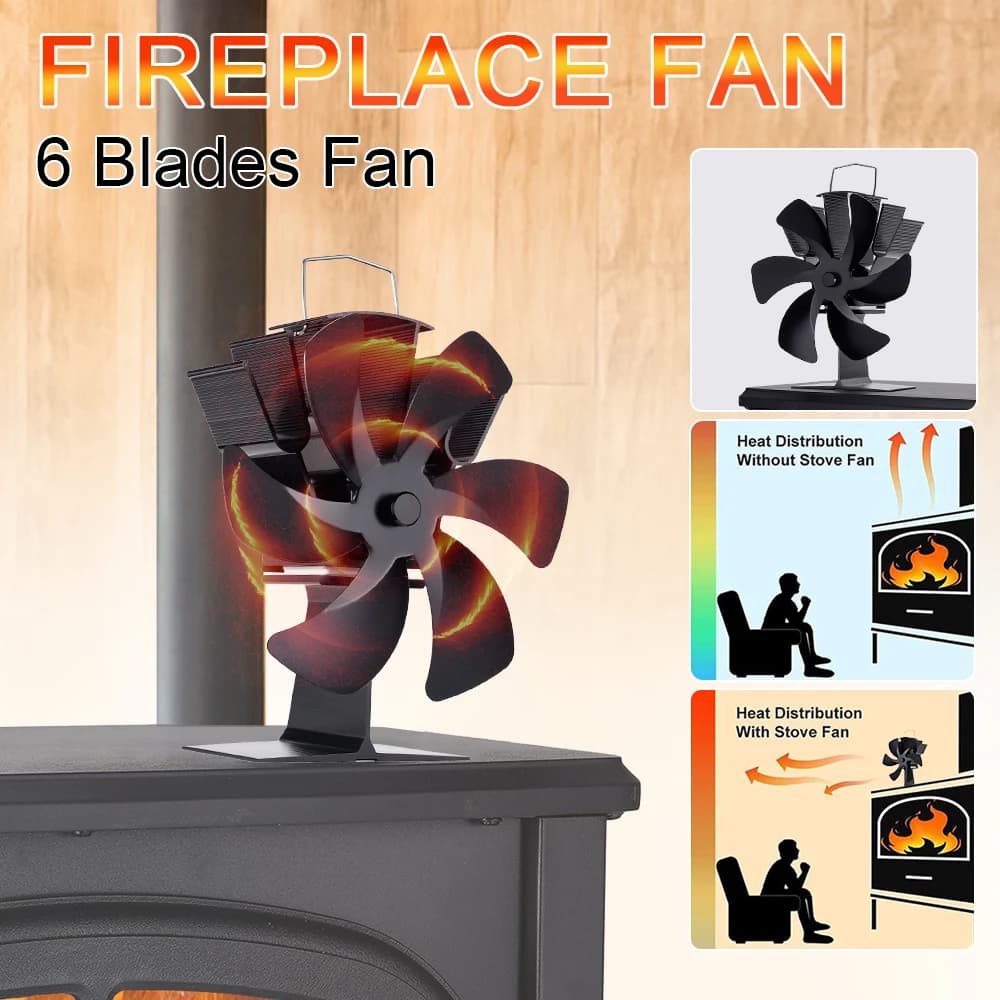 Ventilateur de cheminée noir