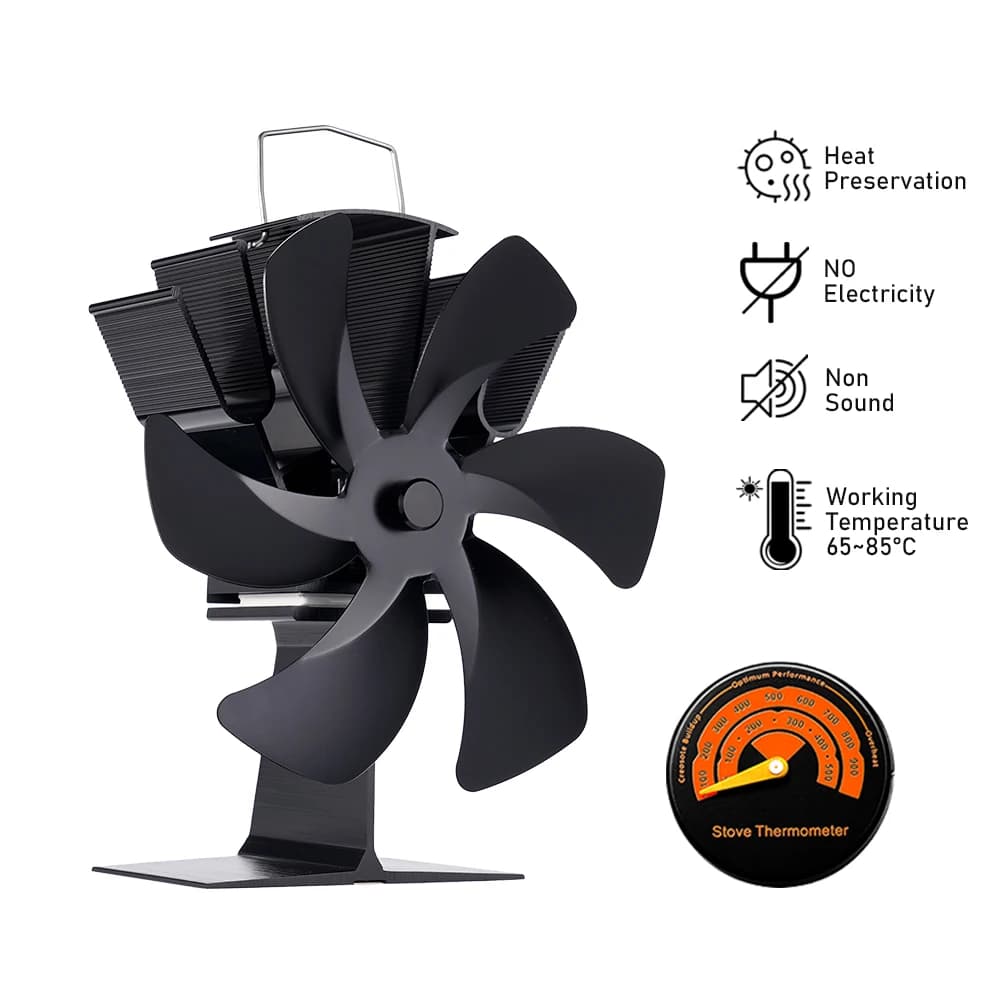 Ventilateur de cheminée noir