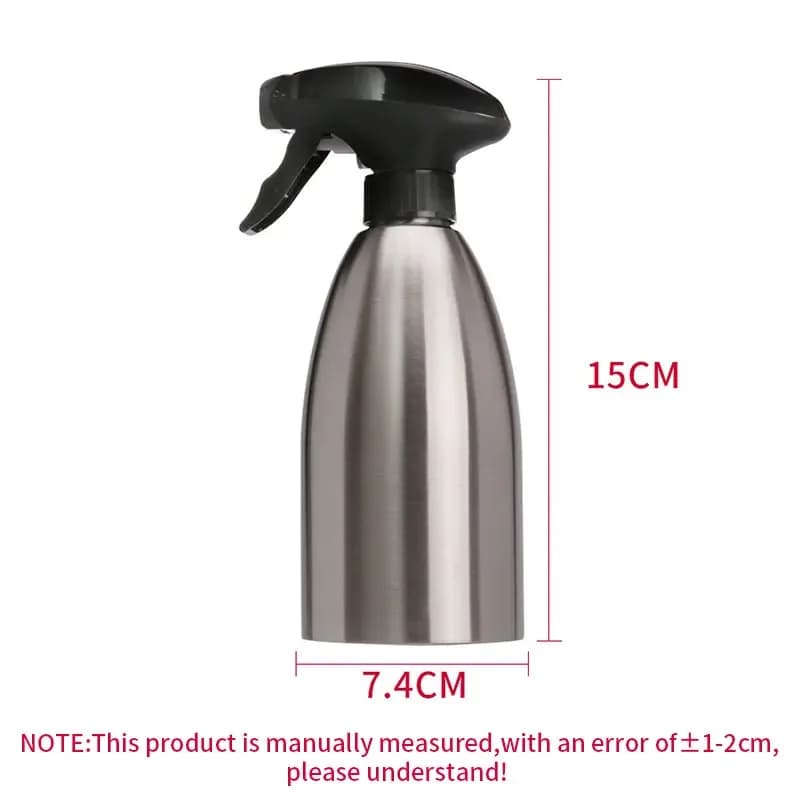 Bouteille de pulvérisation d'huile en acier inoxydable, vinaigre pratique, pulvérisateur d'huile d'olive, bouteille d'assaisonnement Soy aissce, distributeur d'huile pour barbecue, environ 500ml