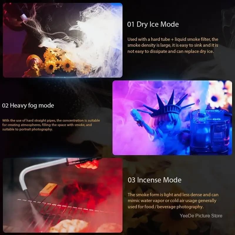 LENSGO Smoke GO Machine à fumée portable puissante pour la photographie, effet de fumée de glace sèche pour la vidéo et la photographie