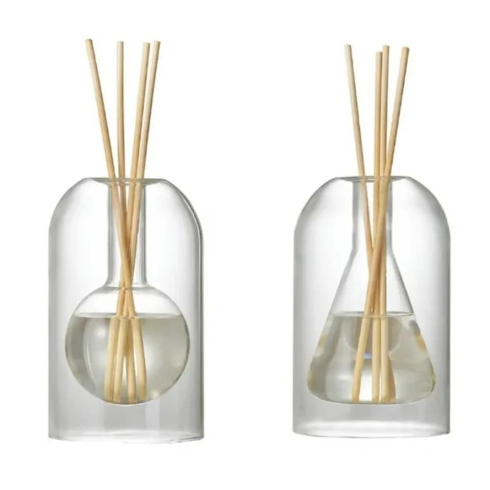 Bouteille de diffuseur d'aromathérapie, huile essentielle en verre avec bâtons de diffuseur, conteneurs transaprent de stockage domestique de 130/200ML