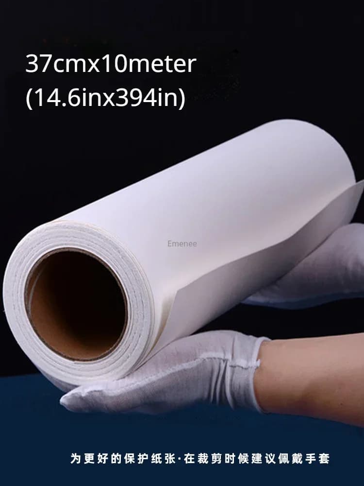 BAOHONG rouleau de papier aquarelle 300g blanc naturel 100% coton 10.6/14.6in * 394in (27/37cm * 10m)