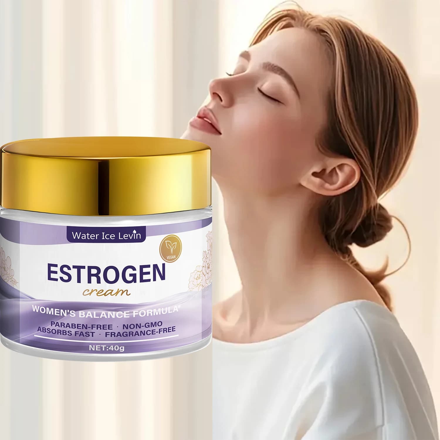 Crème Équilibre Hormonal Femme - Texture Rapide Absorption, Sans Paraben, Sans Parfum, Hydratation Profonde, Soin Hivernal