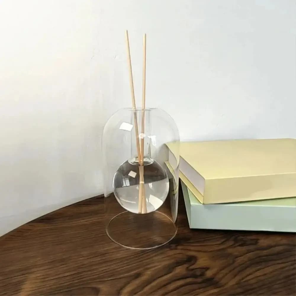 Bouteille diffuseur d'aromathérapie créative 130/200ML, diffuseur d'huile essentielle en verre minimaliste, rechargeable, exquis