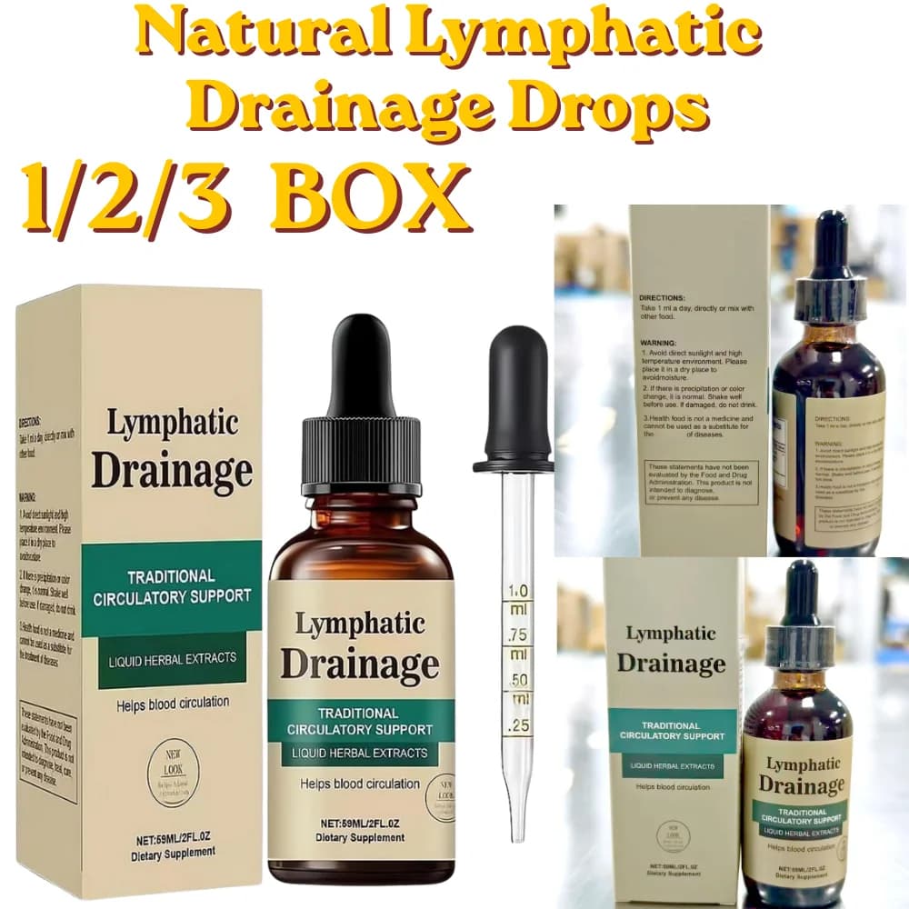 Gouttes de drainage lymphatique naturelles, accélèrent la circulation lymphatique, stimulent le flux sanguin, formule douce, soin quotidien du corps unisexe