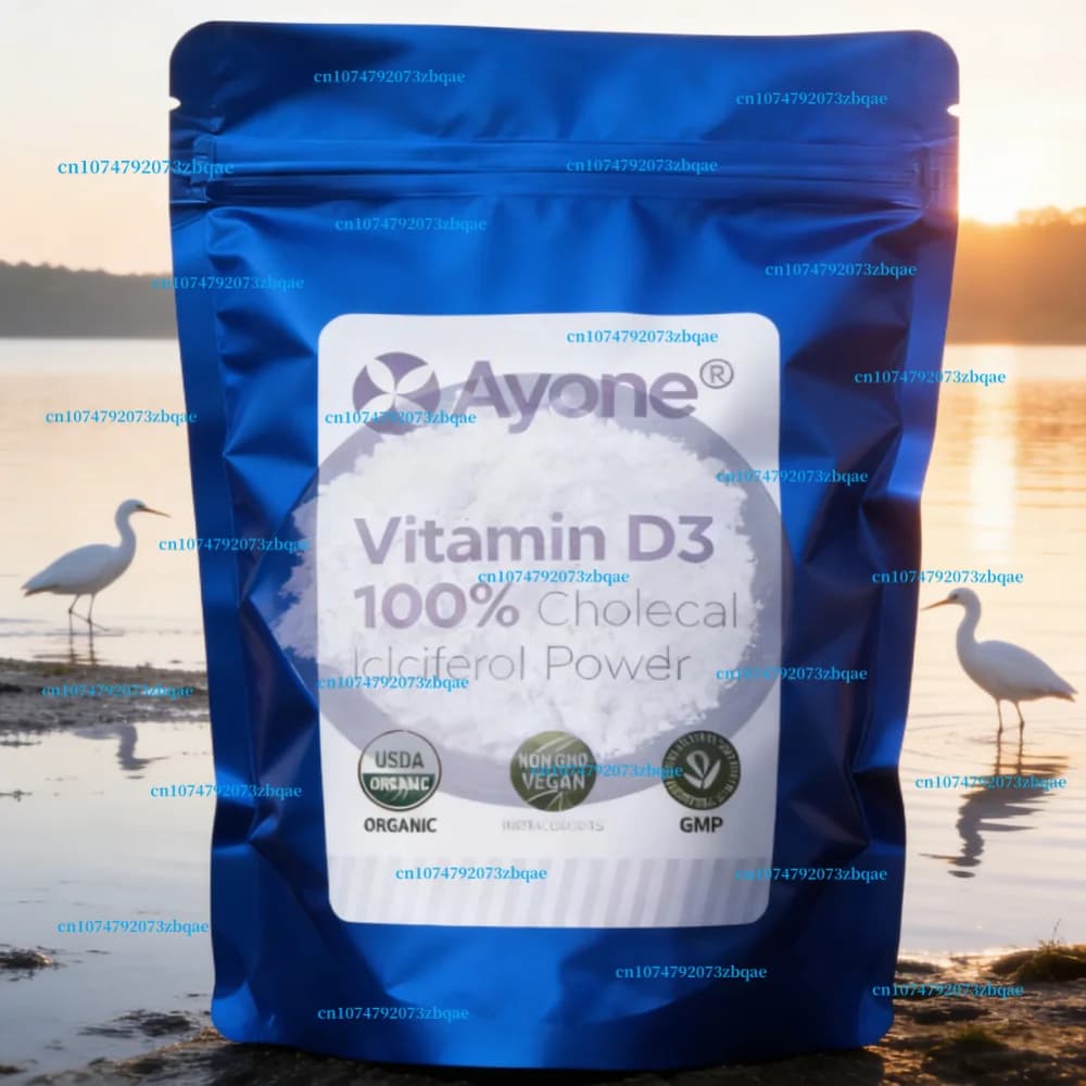 Emballage et scellage professionnels en usine pour suppléments de vitamine D3 (50-1000g)