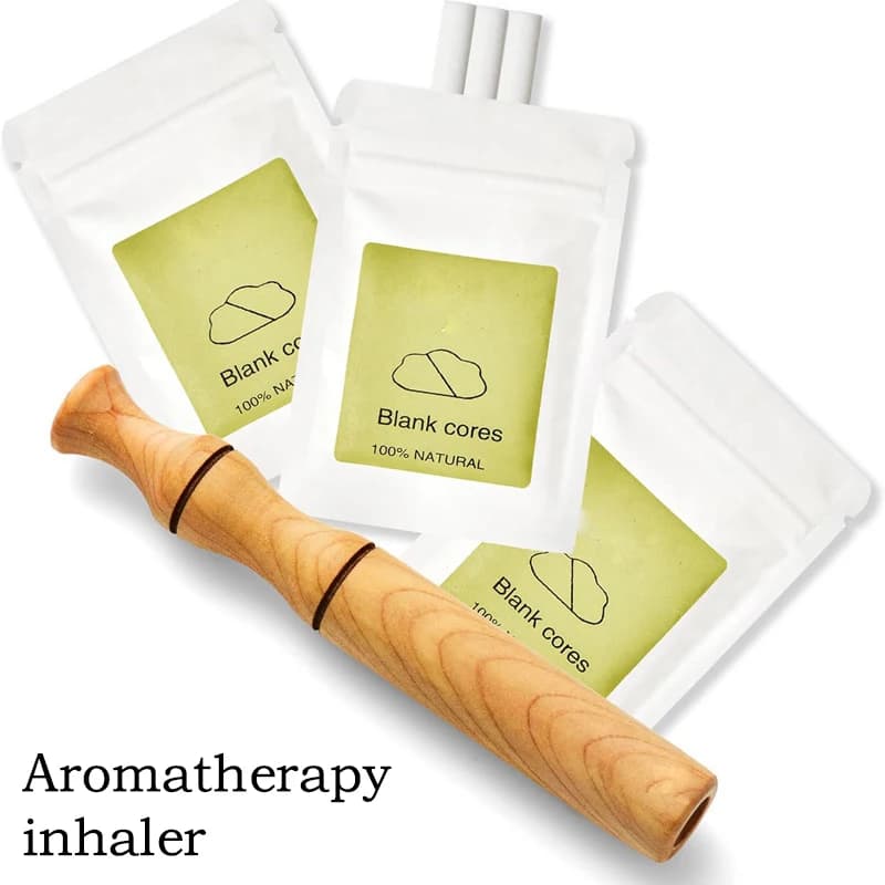 Inhalateur d'aromathérapie pour huiles essentielles, bâton d'inhalateur pour arrêter de fumer, diffuseur personnel en bois pour huiles essentielles