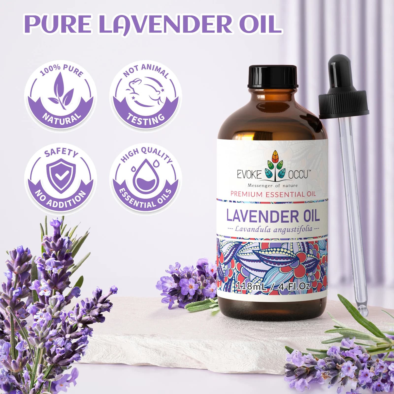 EVOKE OCCU 118ML/4 Fl.Oz Château essentiel, huile de plante de µde qualité supérieure pour diffuseur, supporter ficateur, peau, massage, bougie, Regina Executive