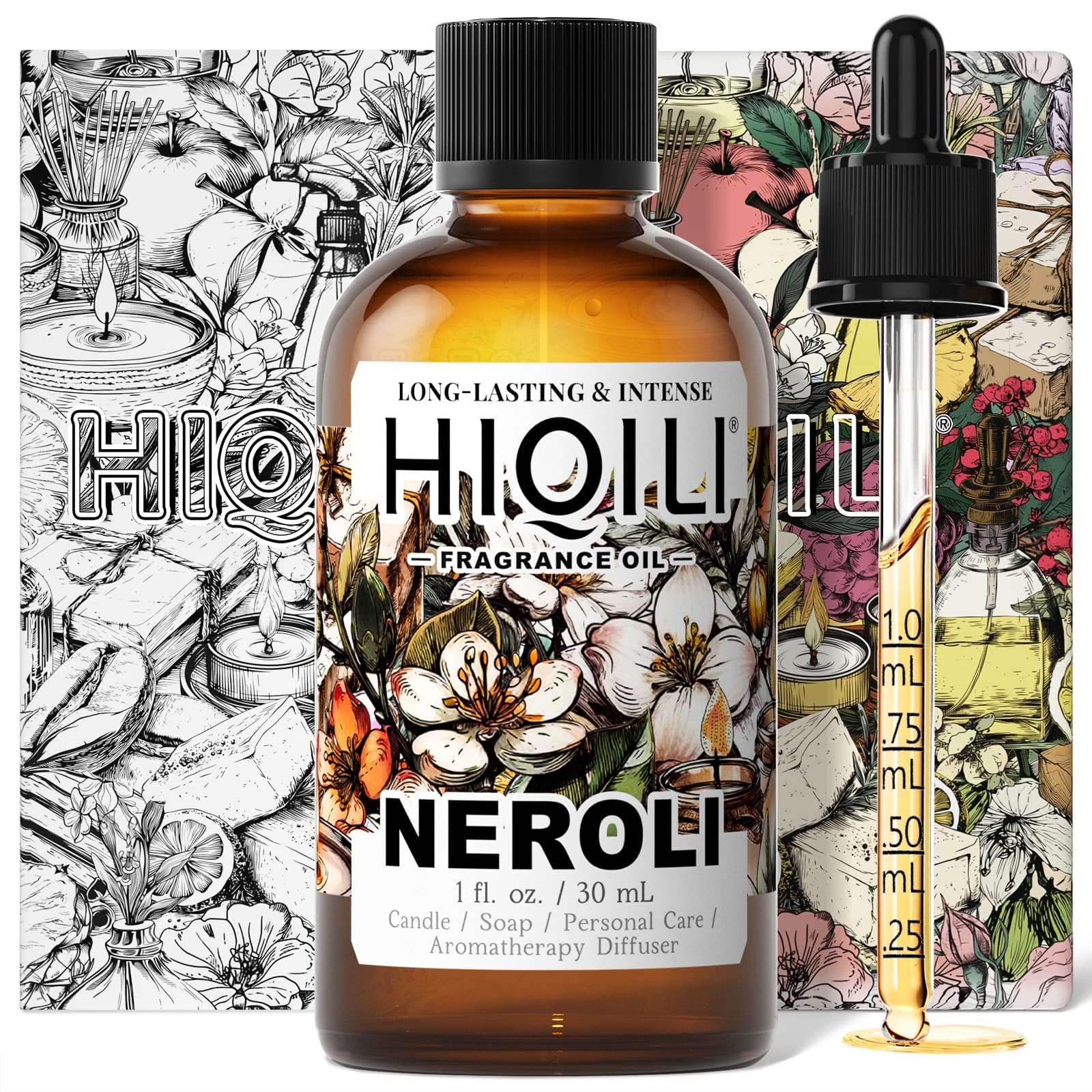 HIQILI – huile parfumée Neroli 30ML, pour bougie, savon, fabrication de parfum, Lotion pour le corps, crème pour les mains, fleur d'oranger, huile essentielle, diffuseur de voiture