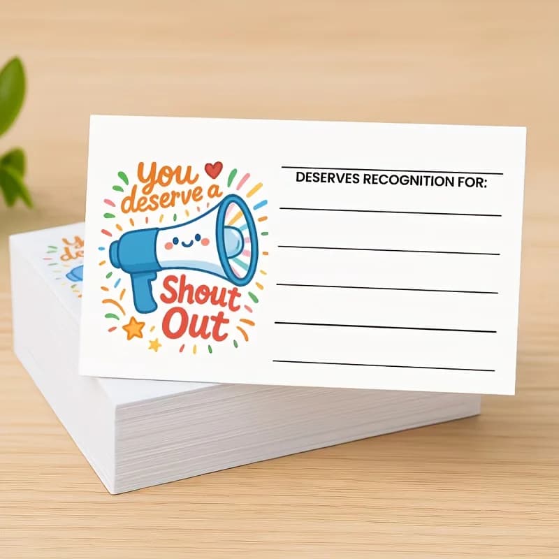 Cartes d'encouragement positives pour les enseignants, les élèves et le personnel, remerciements et reconnaissance motivants et colorés, pour les récompenses d'équipe.