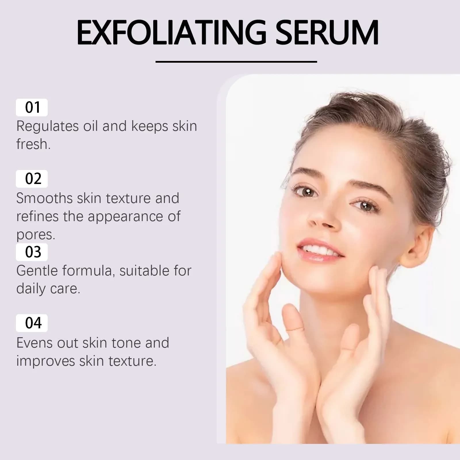 Sérum exfoliant Anti-acné, soulage la sécheresse, rétrécit les Pores, élimine la peau morte, éclaircissant, acide lactique, Essence nourrissante pour le visage