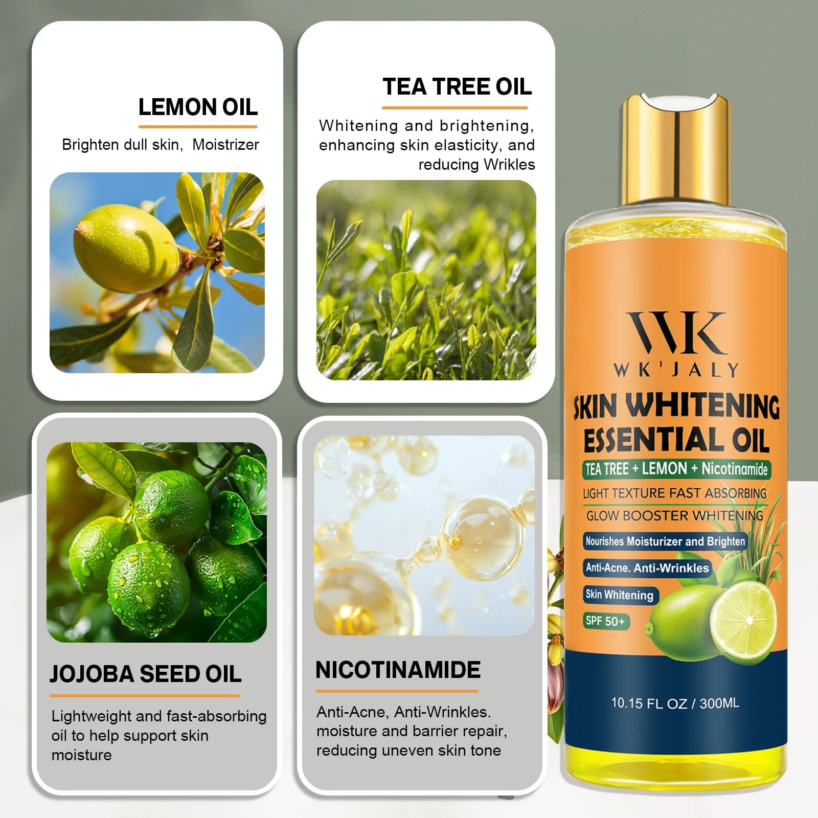 WK JALY Glow Booster huile corporelle éclaircissante blanchissante